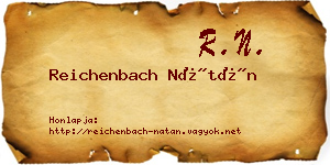 Reichenbach Nátán névjegykártya